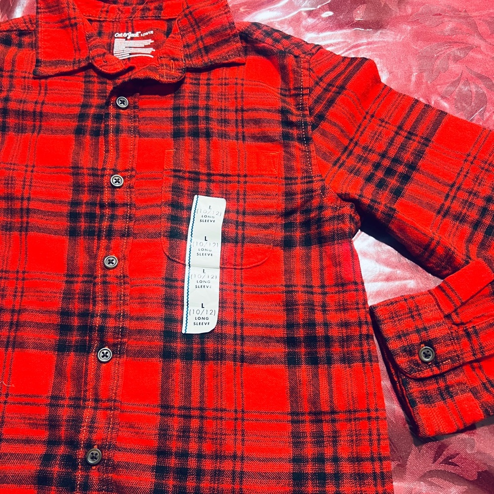 Red and Black Checkered  Long Sleeve